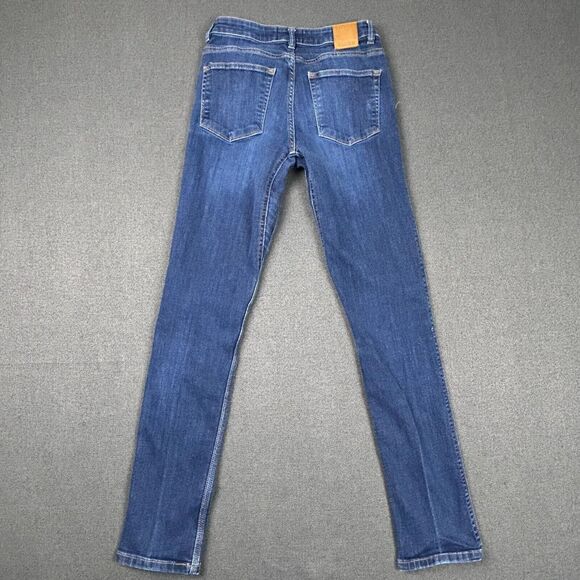 DU/ER Performance Jeans Womens 26x32 Slim Straight Mid Rise Stone Dark Stretch - Picture 8 of 13